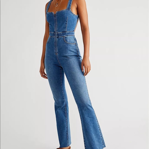 Free People Pants - Free People denim jumpsuit